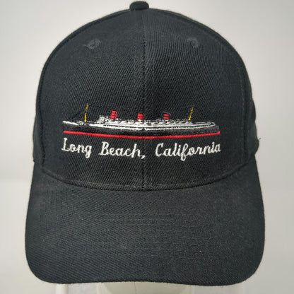 Otto Cap Snapback Black One Size Long Beach California Queen Mary Ship Hat Green