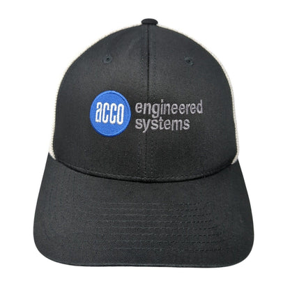 ACCO Engineered Systems Fitted Mesh Back Trucker Hat Black S/M Flexfit
