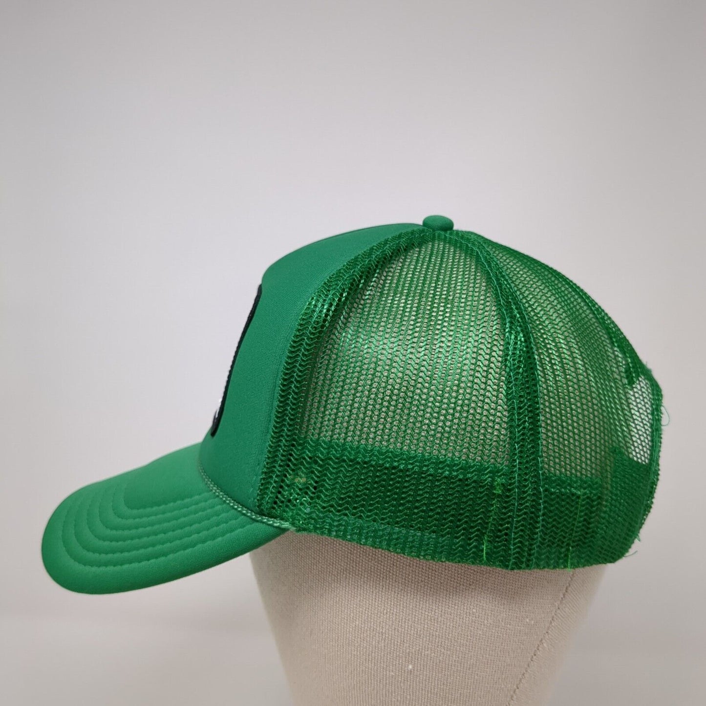 Live It Up Snapback Trucker Hat Green OS Adjustable Mesh Back Rope Local Beach