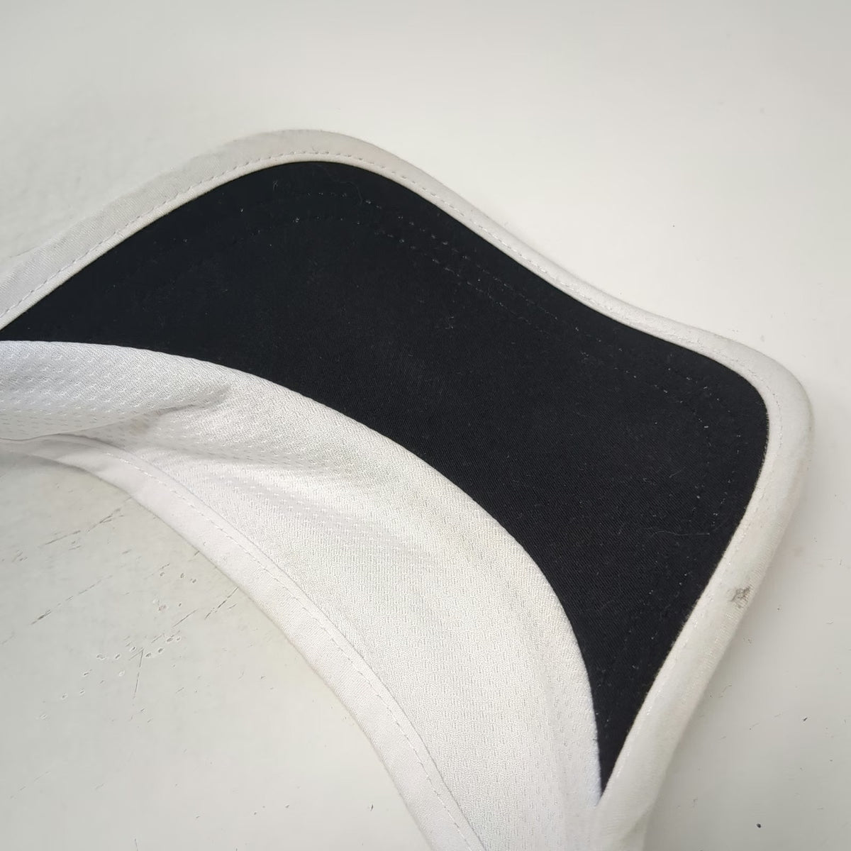 Prince Visor White One Size Mesh Side Panels Strapback Black Underbrim Hat
