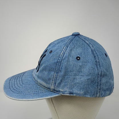 Green Field Baseball Cap Blue One Size Denim NY Logo Slideback Cotton Korea Hat