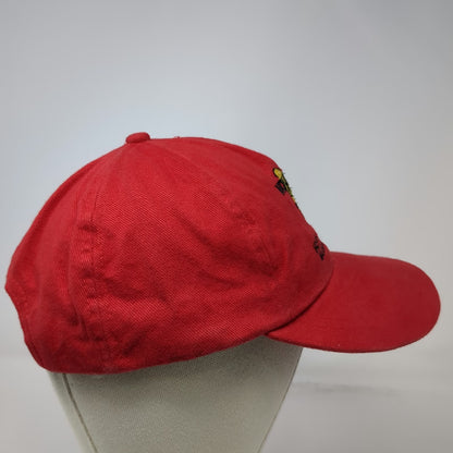 Mount Gay Rum Baseball Cap Red One Size Leather Strapback 1997 Hospice Regatta