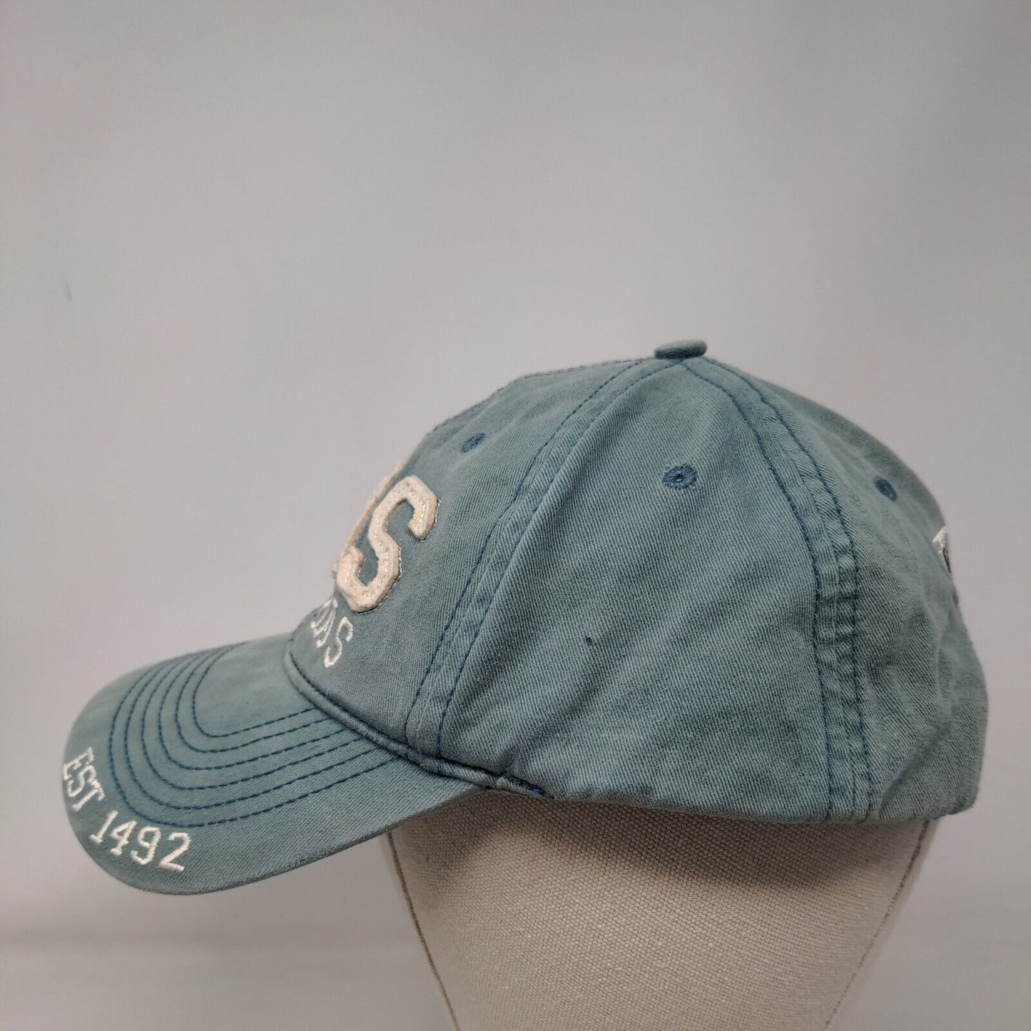 Nassau Bahamas Est 1492 Slideback Hat Blue One Size Embroidered