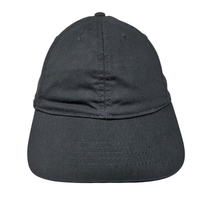 Unbranded Strapback Hat Black OSFM Solid Adjustable Blank Vent Holes