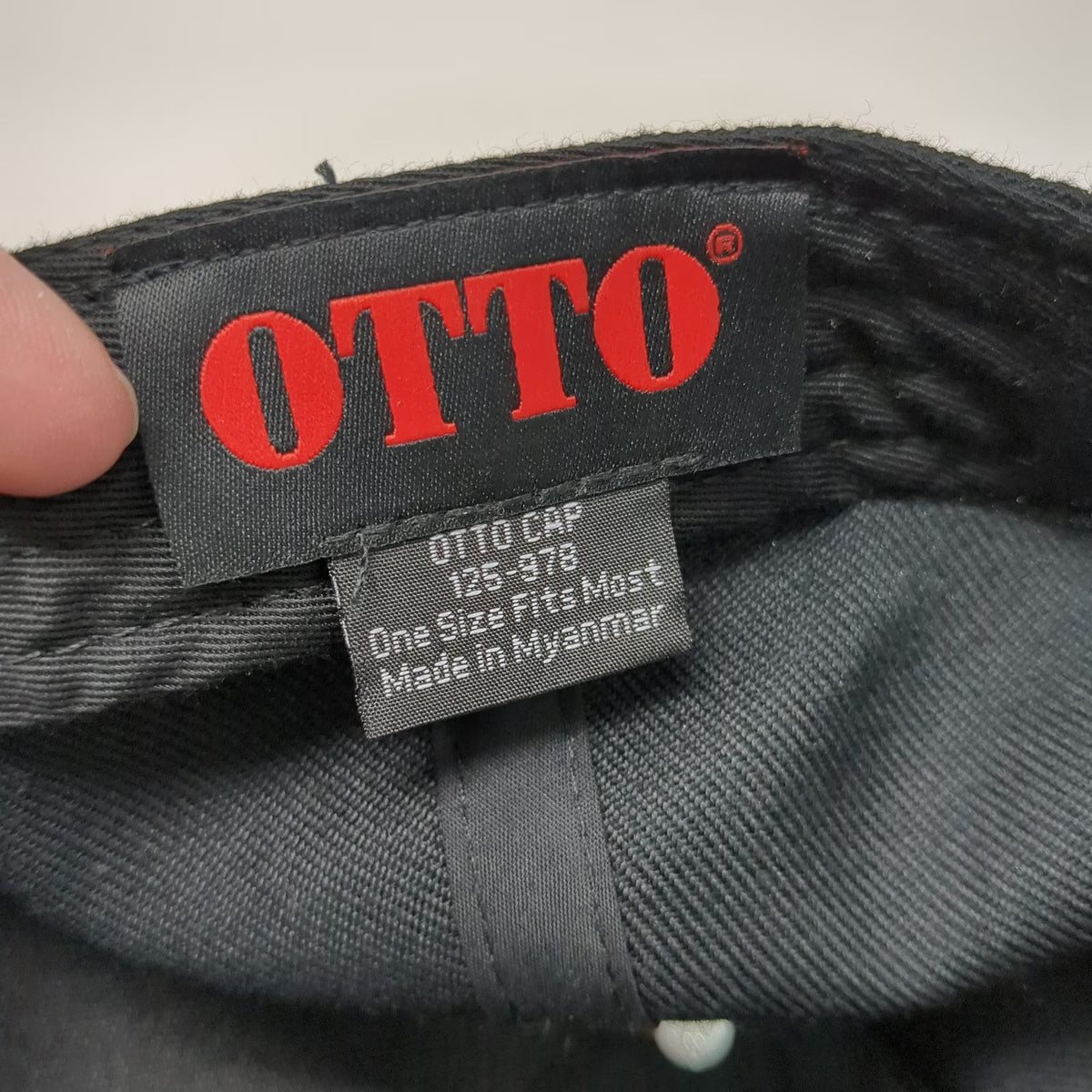 Otto Snapback Hat Black One Size Go Rogue Patch Flat Brim Acrylic Wool