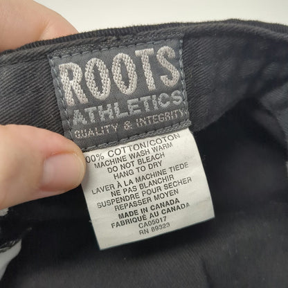 Roots Newsboy Cap Black L Fitted Halo 1972 Athletics Cotton Twill Fabric Hat