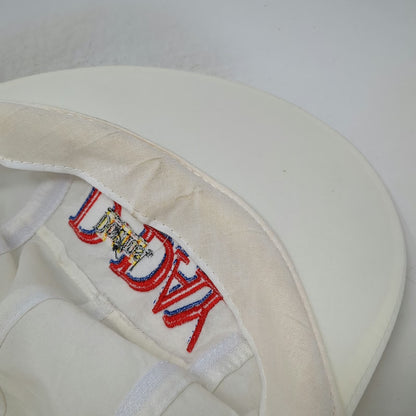 White Snapback Hat Vintage Doritos D-Day May 2 1992 Nylon 5 Panel Flat Brim