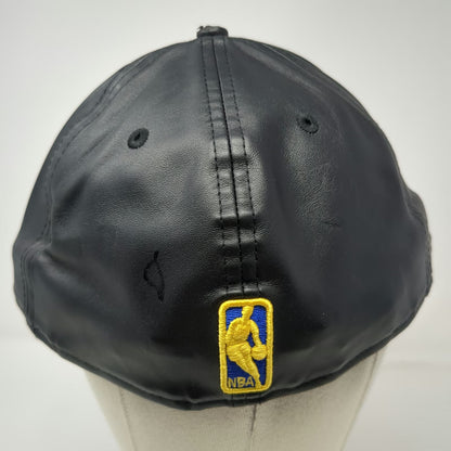 New Era NBA Golden State Warriors Black 7 1/2 Hat Fitted Vegan Leather 59FIFTY