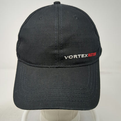 Vortex Nation Baseball Cap Black One Size Embroidered Logo Strapback Hat