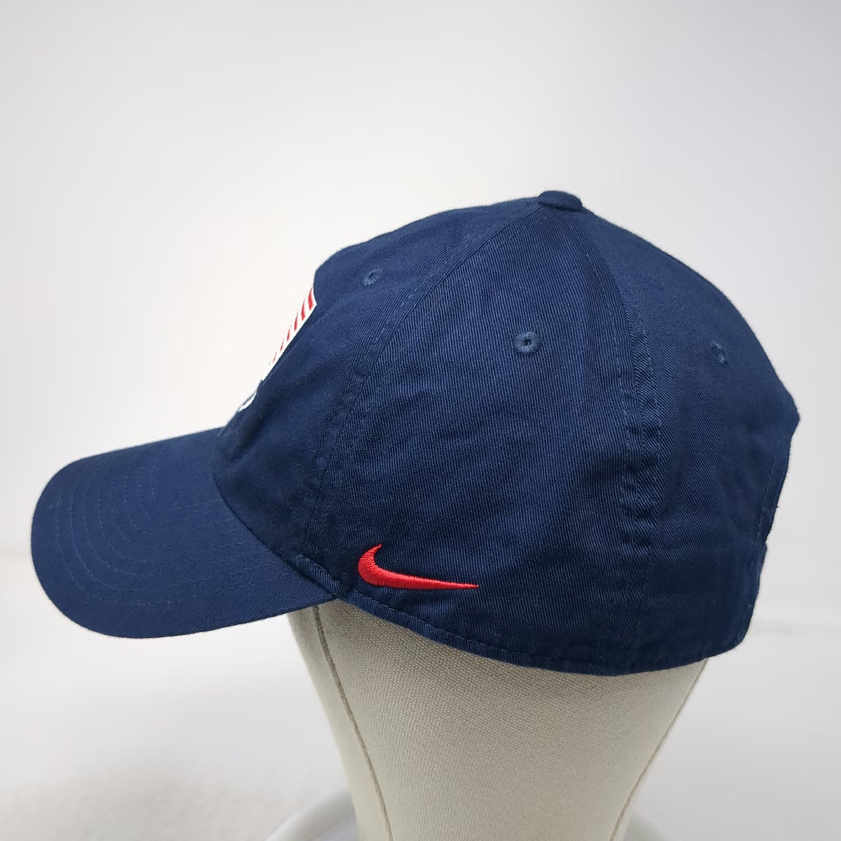 Nike Baseball Cap Blue L US Flag Olympic Rings Swoosh Adjustable Slideback Hat