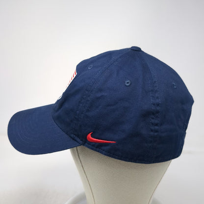 Nike Baseball Cap Blue L US Flag Olympic Rings Swoosh Adjustable Slideback Hat