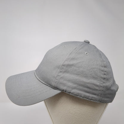 Unbranded Strapback Hat Gray One Size Adjustable Vented Holes 6 Panel Blank
