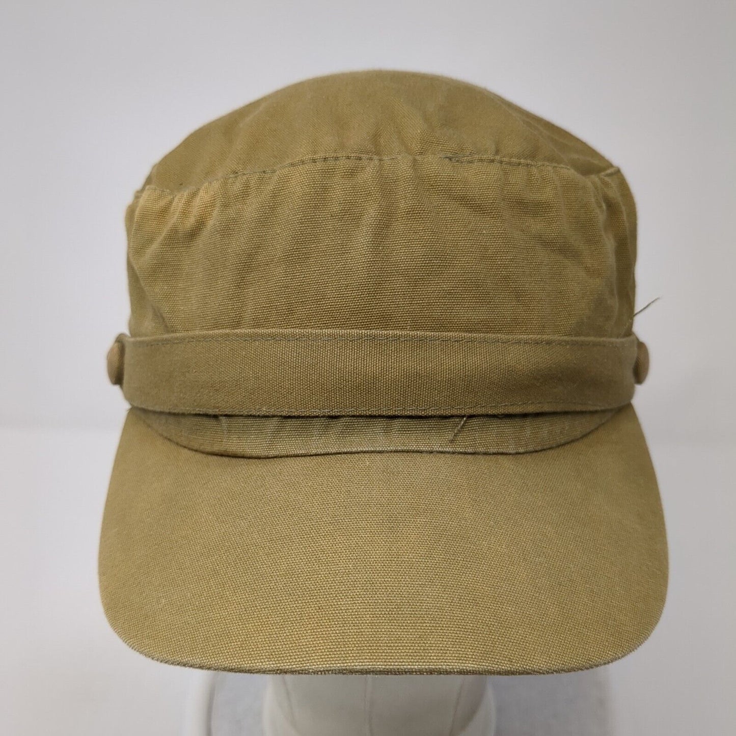 Unbranded Cadet Army Cap Brown One Size Stretch Lightweight Blank Cotton