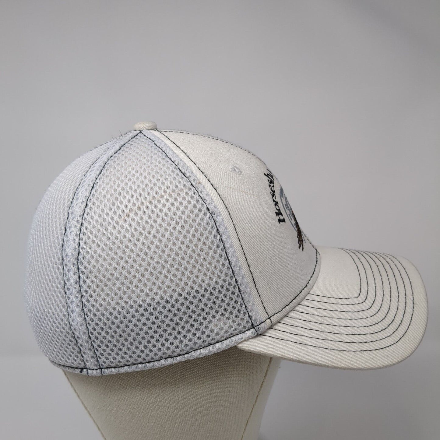 Horseshoe K Ranch Fitted Hat White S-M Embroidered New Era 39Thirty