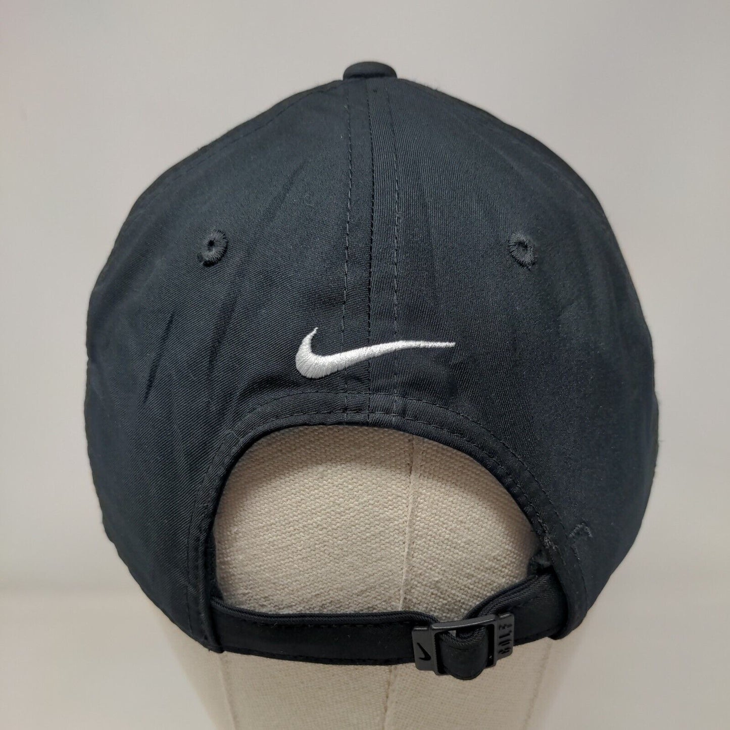 Nike Slideback Hat Black OSFM Adjustable Swoosh Embroidered Legacy 91