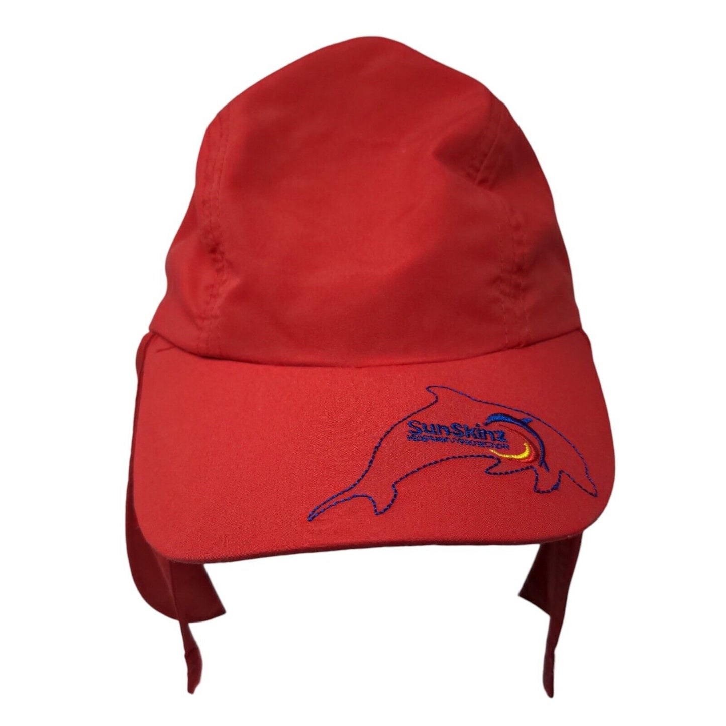 Sun-Skinz UV Protection Kids Trapper Hat Red 1-6 Years Embroidered Ear Flaps