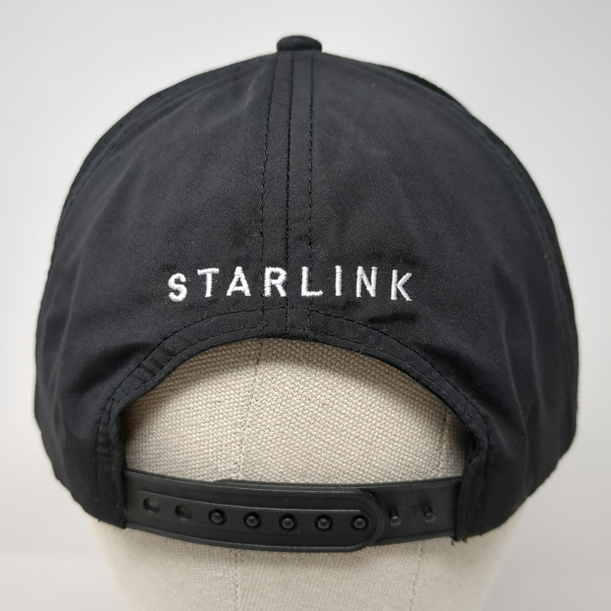 Starlink Snapback Hat Black One Size Mesh Perforated Performance SpaceX Cap