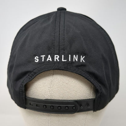 Starlink Snapback Hat Black One Size Mesh Perforated Performance SpaceX Cap