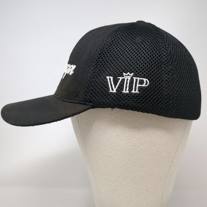 MacGregor Baseball Cap Black XL Fitted Mesh Stretch Fit VIP Golf Hat Performance