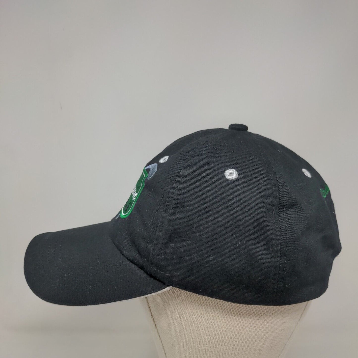 Golftown USA Spin Doctor Strapback Hat Black One Size Adjustable Embroidered