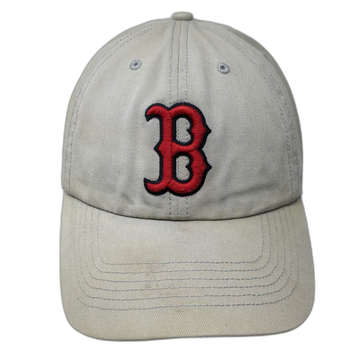 Boston Red Sox MLB '47 Baseball Cap Beige M Fitted Hat Green Underbrim Logo