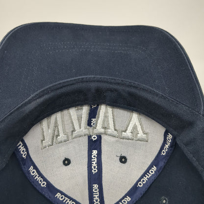 Navy Spell Out Strapback Hat Blue One Size Adjustable Embroidered Rothco