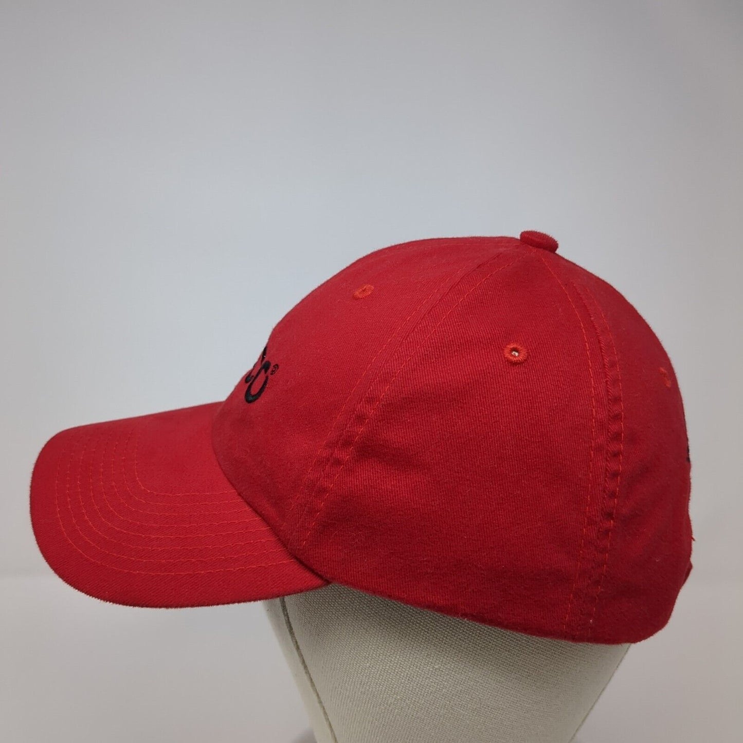 ecco World Class Slideback Baseball Cap Red OS Adjustable Embroidered Fersten