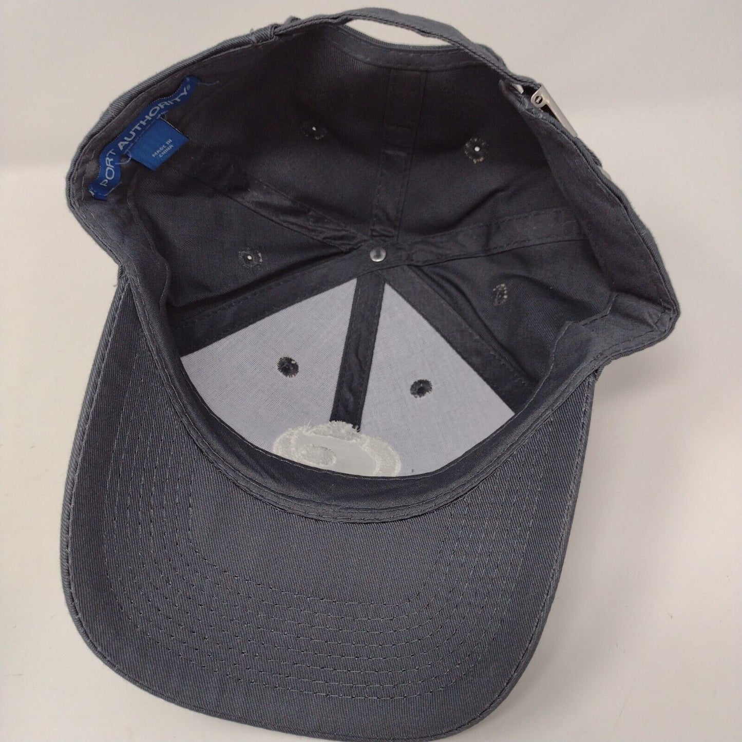 Port Authority Slideback Hat Gray OSFA Embroidered Logo Adjustable