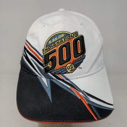 Main Gate Men's Strapback Hat Multicolor OSFM Embroidered Indy 500 Logo 2008