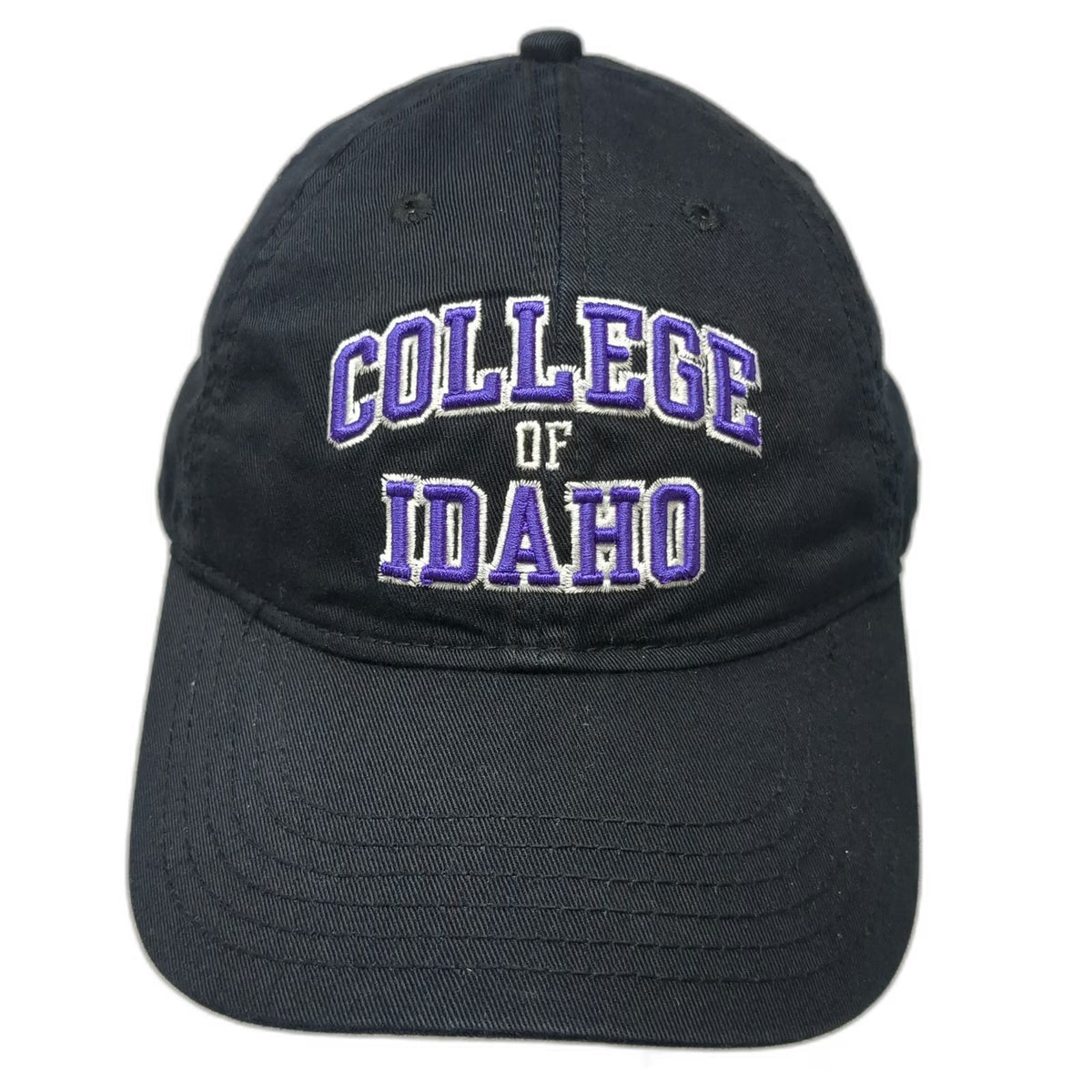 NCAA College of Idaho Legacy Black Purple White One Size Strapback Cotton Hat