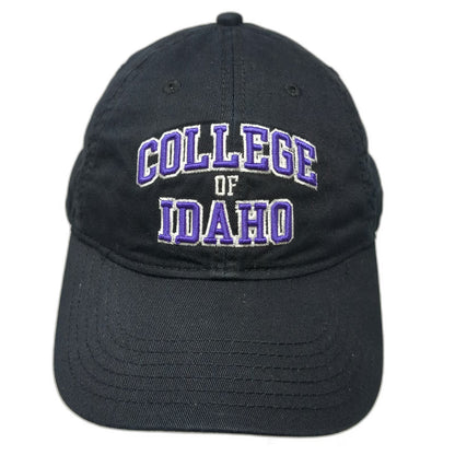 NCAA College of Idaho Legacy Black Purple White One Size Strapback Cotton Hat
