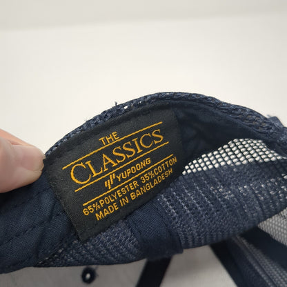 The Classics Yupoong Snapback Trucker Hat Blue OS Adjustable Mesh Back Blank