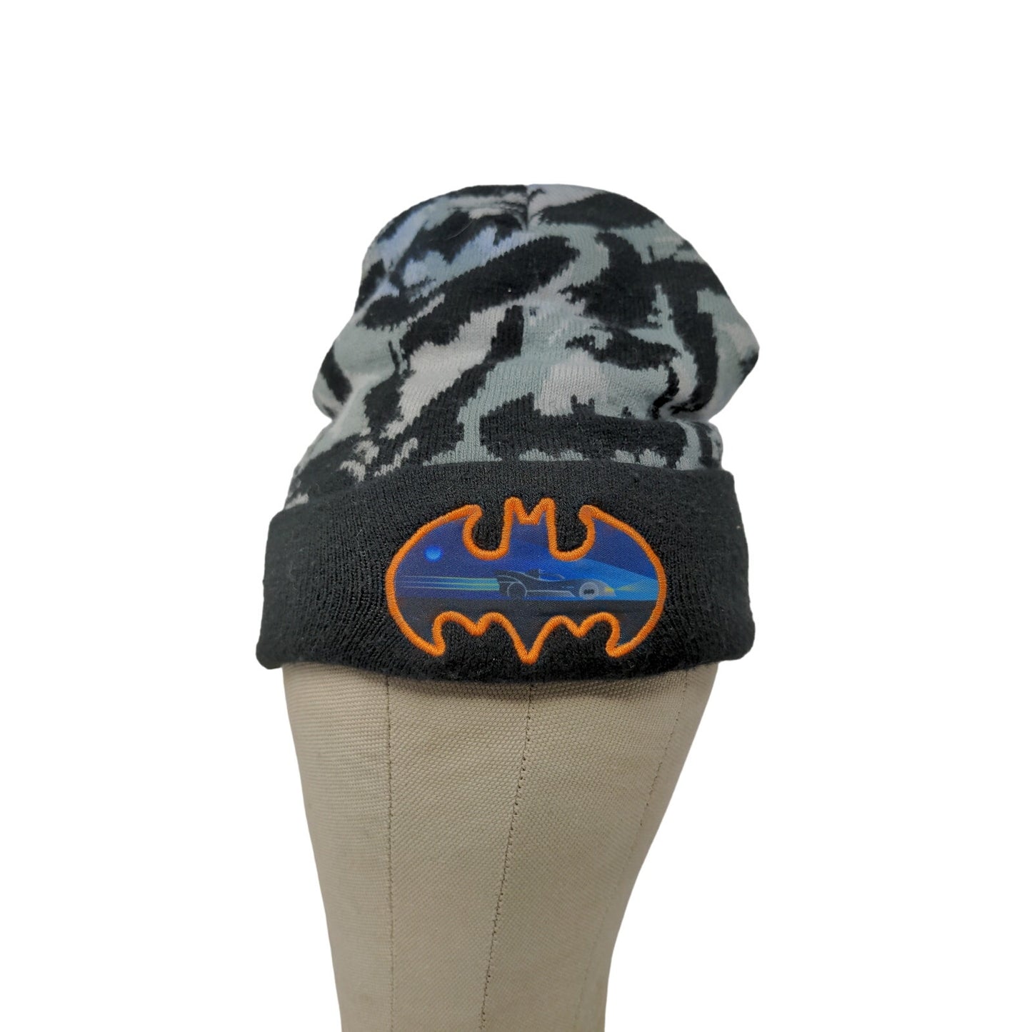 DC Comics Batman Beanie Hat Patch Batmobile Embroidered Logo Colorful