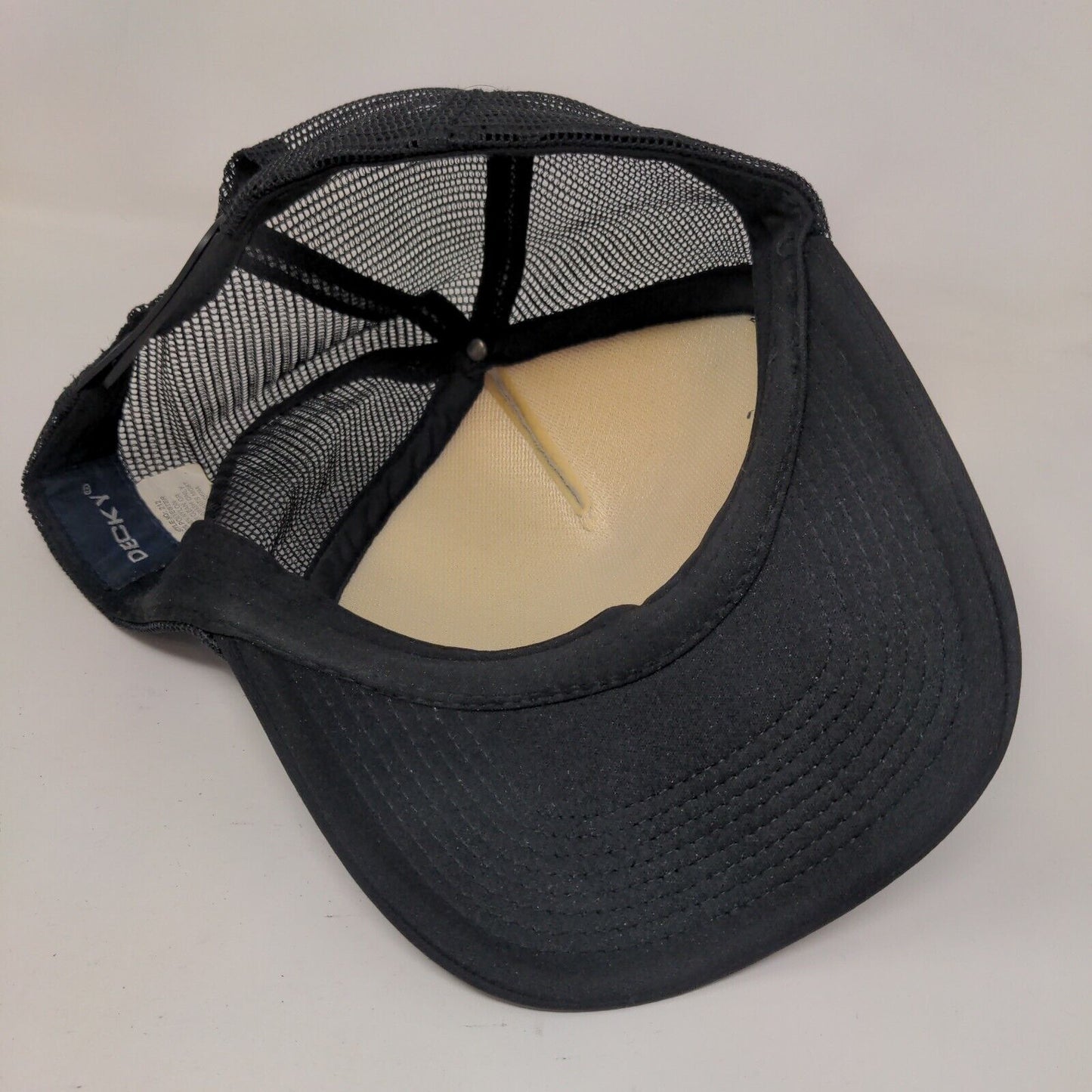 WTF Where's The Food Snapback Trucker Hat Black OSFM Adjustable Mesh Back Decky