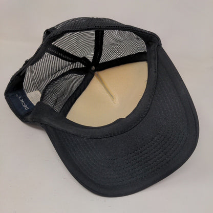 WTF Where's The Food Snapback Trucker Hat Black OSFM Adjustable Mesh Back Decky