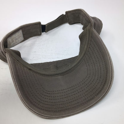 Life is Good Visor Hat Brown One Size Smiley Face Logo Adjustable Strapback