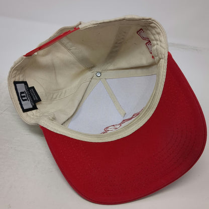 Nebraska Cornhuskers NCAA Melon Wear 5 Panel Beige Red Hat OSFM Snapback Rope