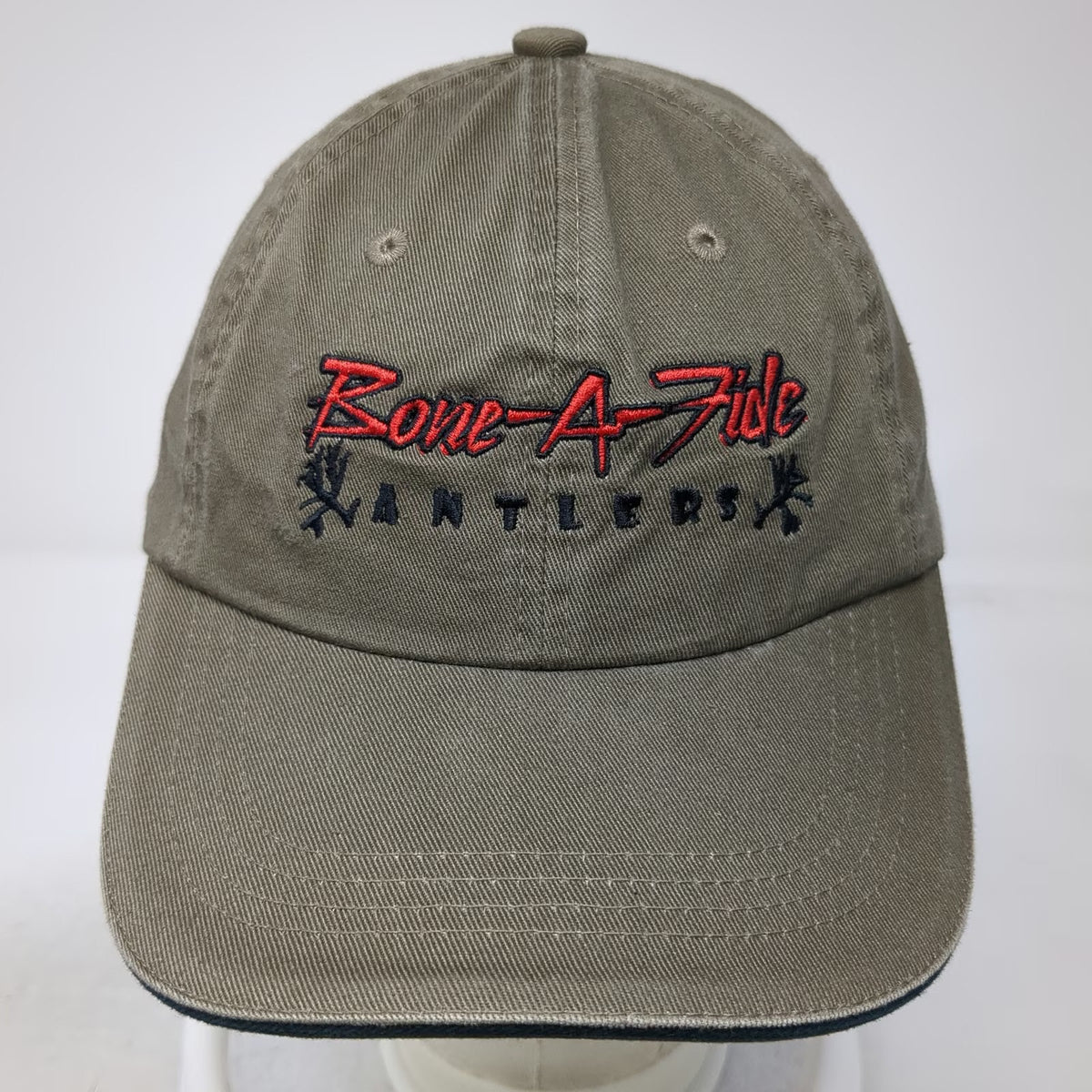 Port Authority Baseball Cap Brown Red One Size Bone-A-Fide Antlers Strapback Hat