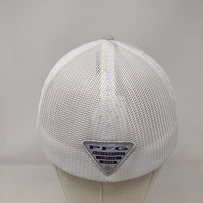 Fish Flag Fitted Mesh Back Trucker Hat Multi S/M Flexfit Columbia PFG