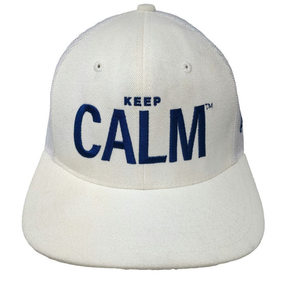 Lids Trucker Hat White One Size Snapback Cimplifi Keep Calm Mesh Embroidery Hat