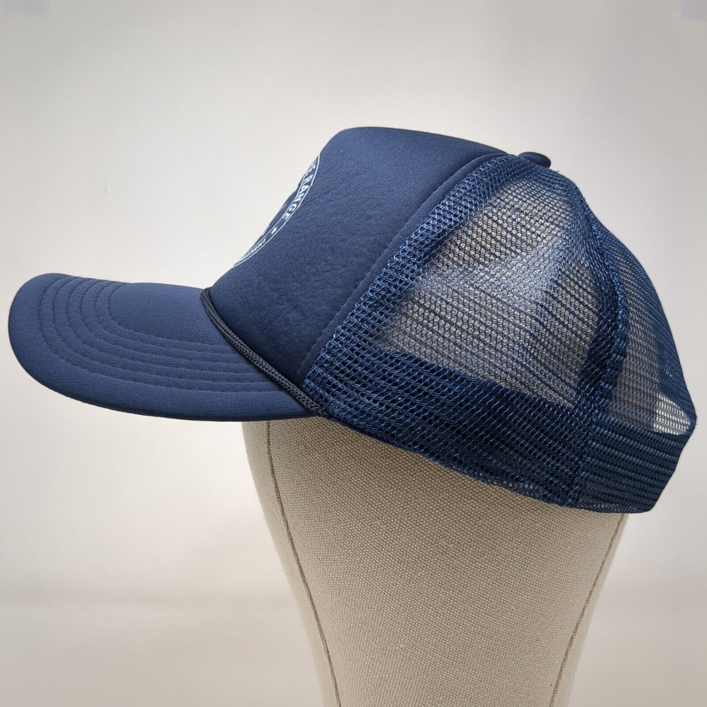 Change On The Range Snapback Rope Trucker Hat Blue One Size Mesh Back