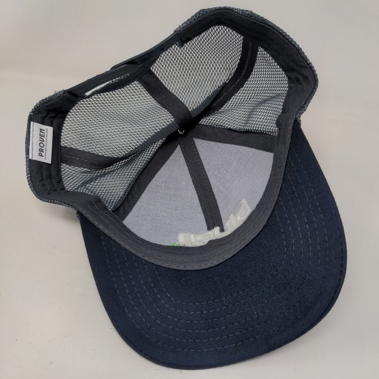 Bluon Live Snapback Mesh Back Trucker Hat Blue OSFM Embroidered