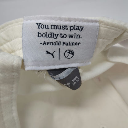 Puma 5 Panel Hat White One Size Arnold Palmer Drink Graphic Rope Pink Underbrim