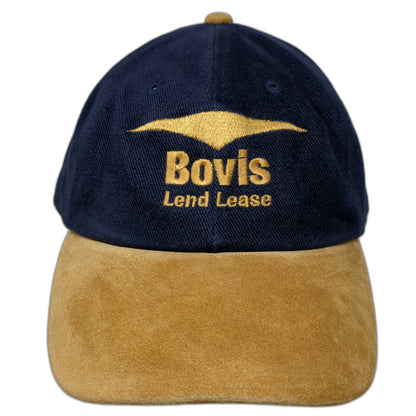 Bovis Lend Lease Baseball Cap Blue Brown Gold One Size Suede Brim Strapback Hat
