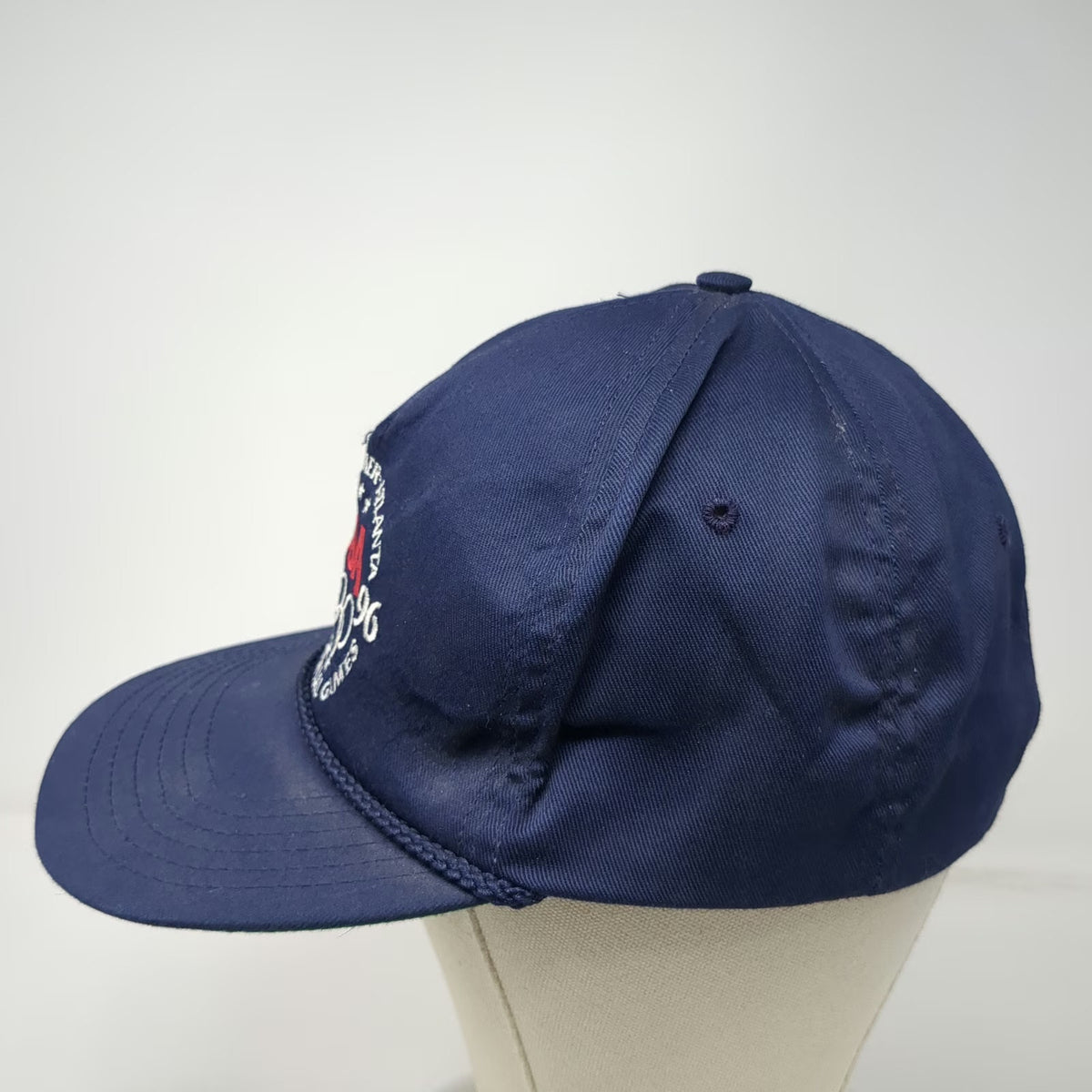 Trucker Blue Hat Slideback Centennial Olympic Games Atlanta USA Rope 1996