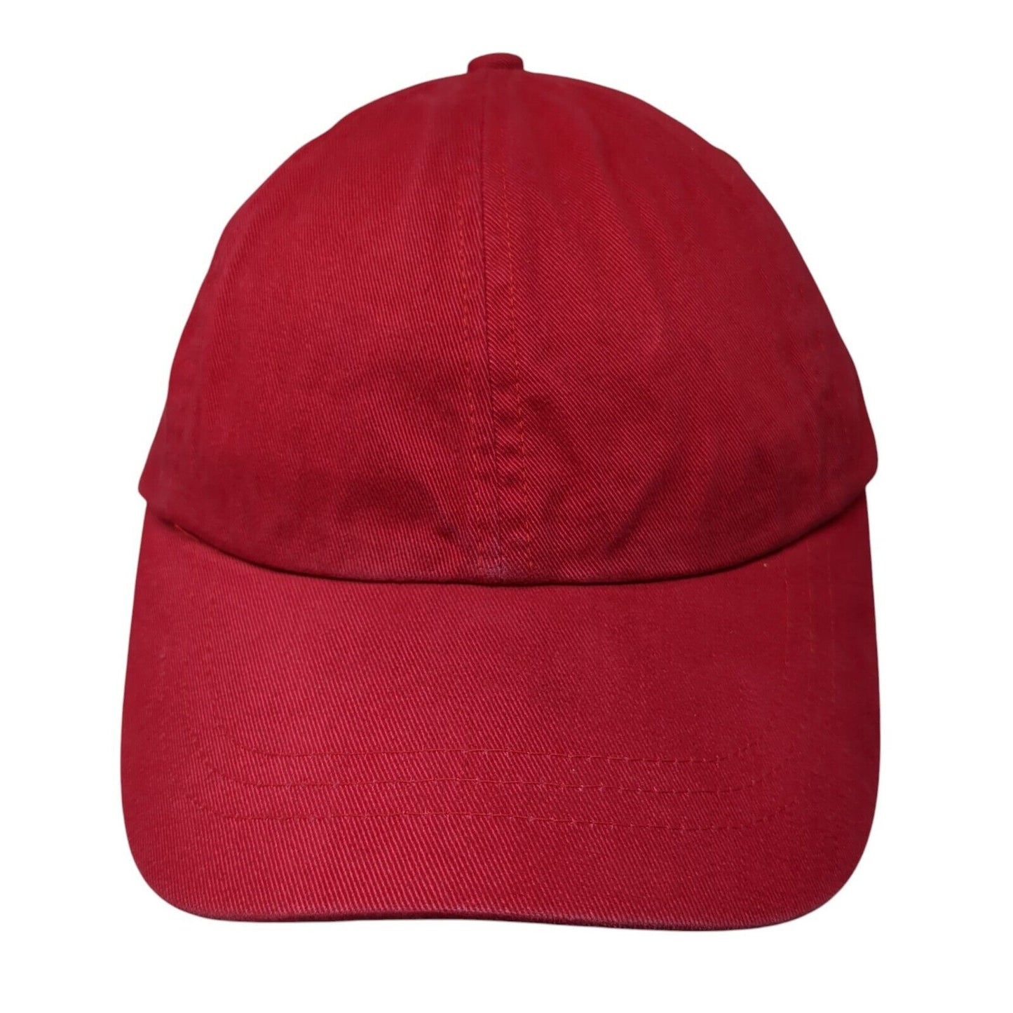 Unbranded Strapback Hat Red One Size Adjustable 6 Panel Blank Outdoor