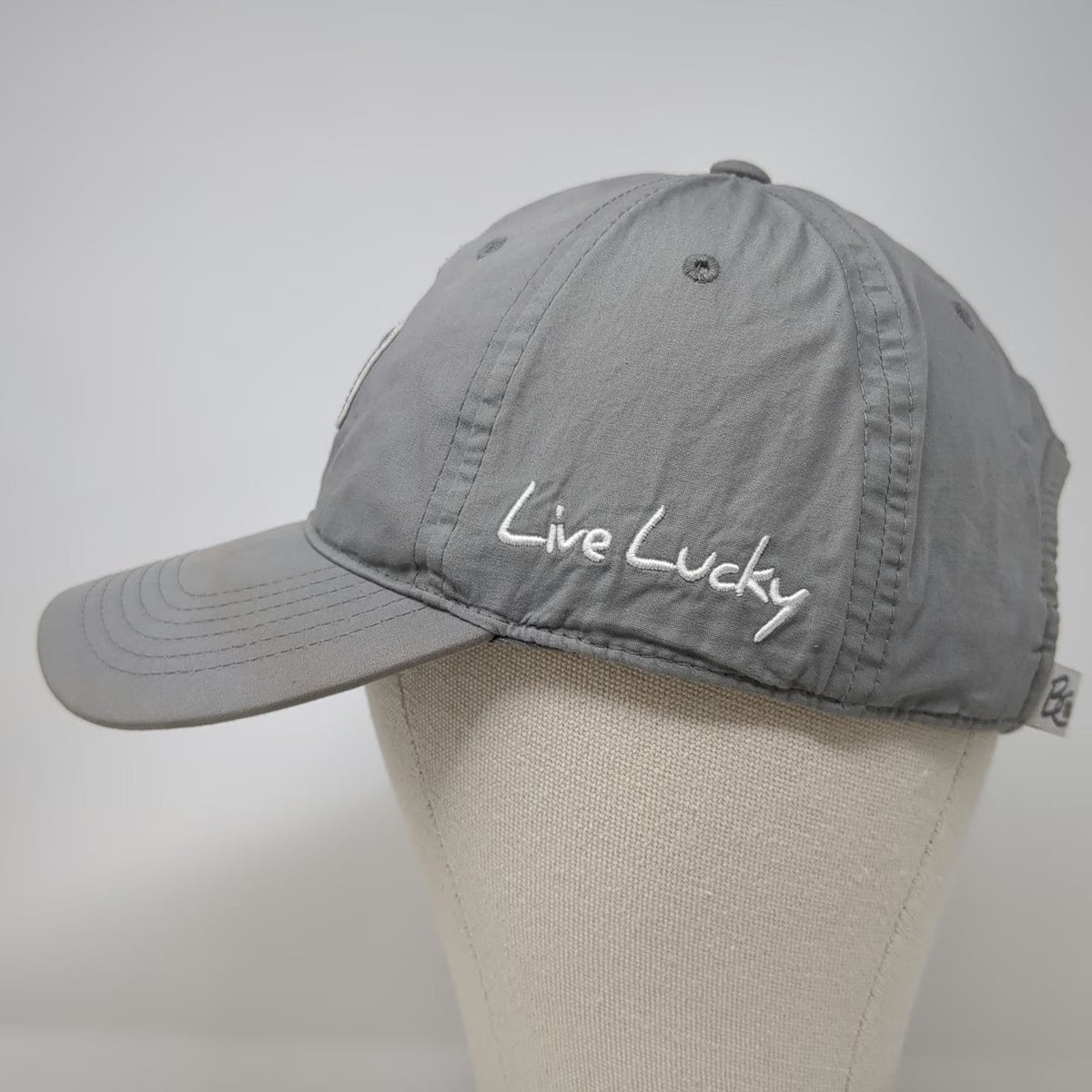 Black Clover Baseball Cap Gray One Size Live Lucky Patch Cotton Hat Slideback