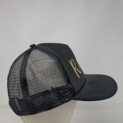 Restore Snapback Trucker Hat Black OSFM Adjustable Mesh Back 6 Panel Otto