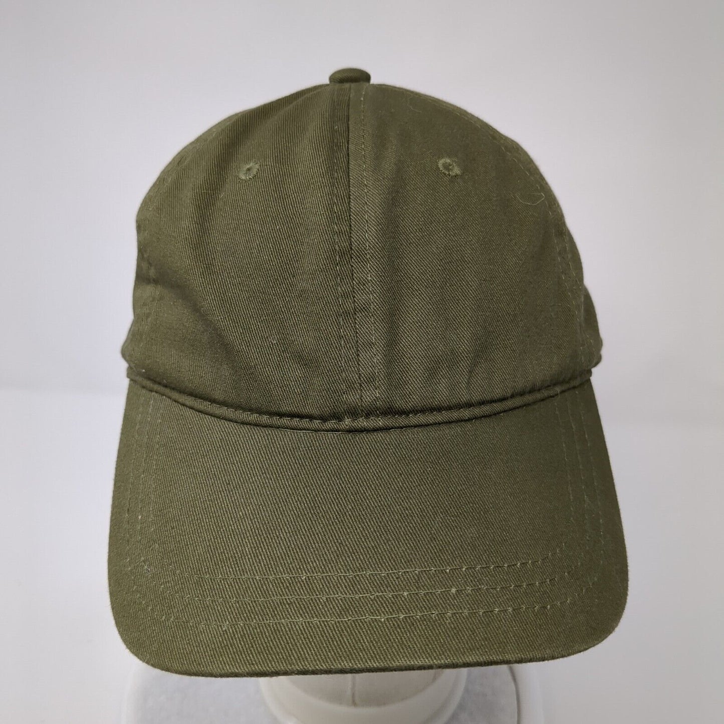 Universal Thread Slideback Hat Green One Size Adjustable Vented Holes Blank