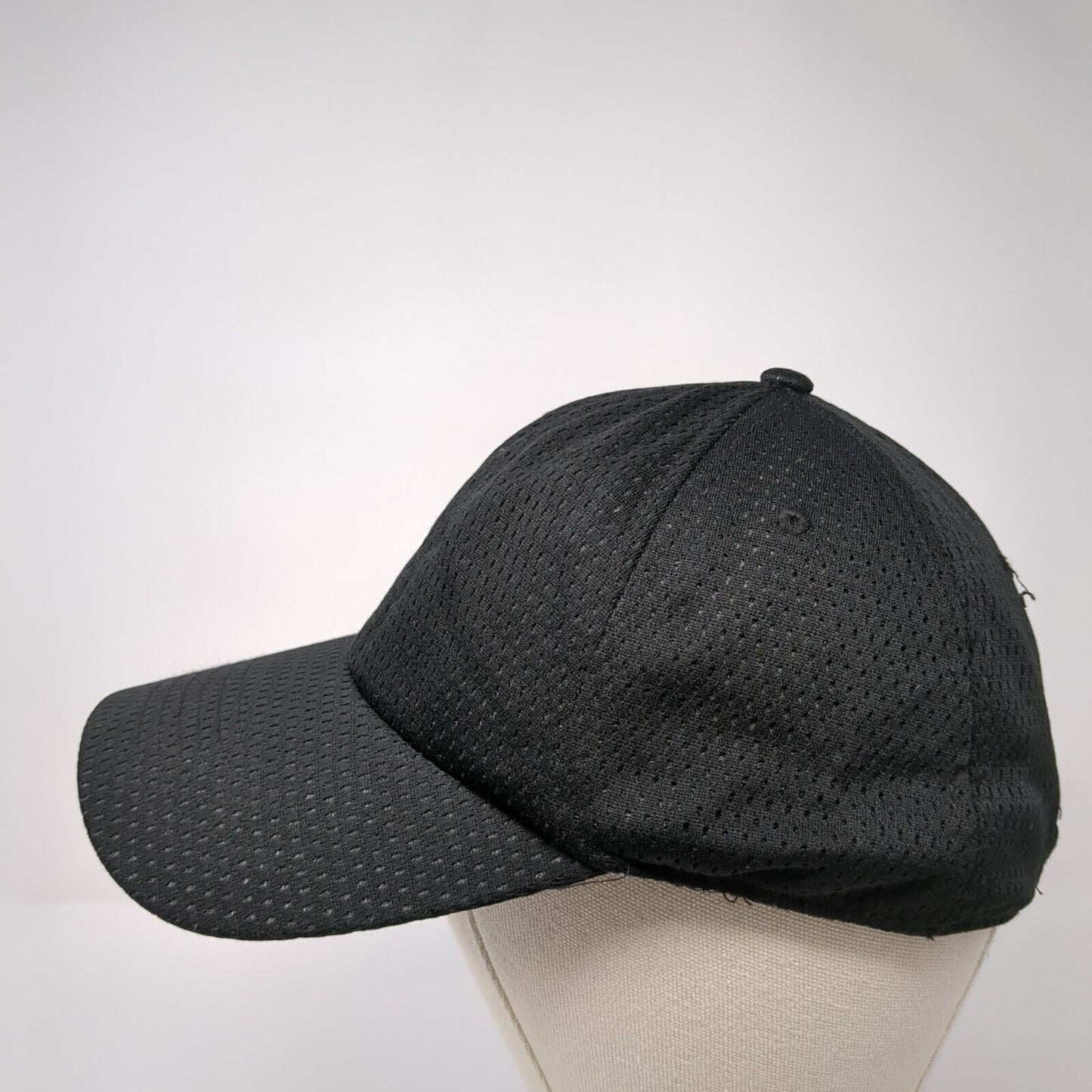Cobra Strapback Hat Black One Size Adjustable Breathable 6 Panel Blank